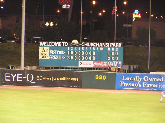 The Manual Scoreboard in Right - Fresno, Ca